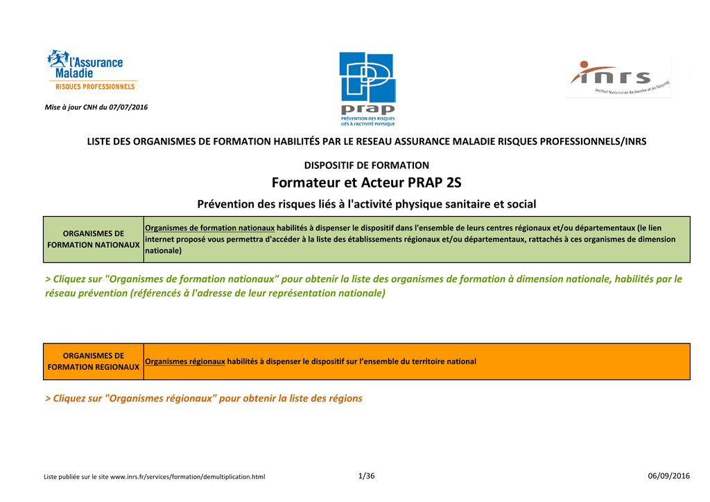 Inrs Prap Documentation , Prévention des risques liés à l’activité ...