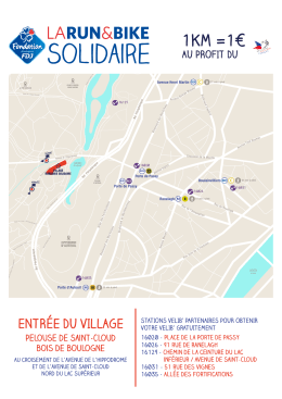Plan d`accès - La Run and Bike Solidaire