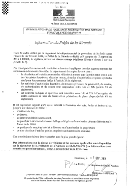 Consignes de sécurité de la préfecture - Mairie de Martignas-sur