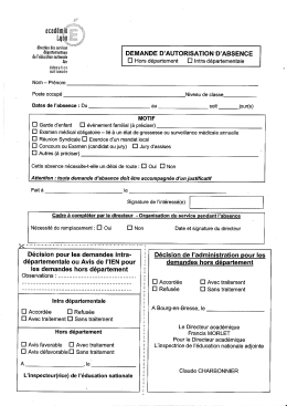 Page 1 direction desservices de l`é: DEMANDE D`AUTORISATION D