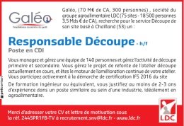 Responsable Découpe- h/f