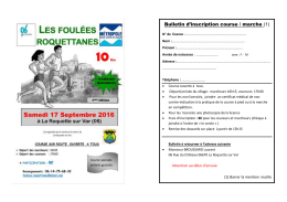 Bulletin d`inscription course / marche (1) - La Roquette-sur-Var