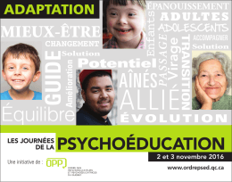 ALLIÉ - Ordre des psychoéducateurs et psychoéducatrices du Québec