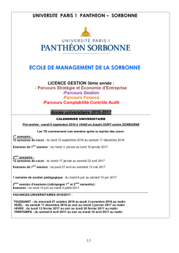 Brochure du diplôme (2016-17) - Université Paris 1 Panthéon