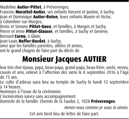 Monsieur Jacques AUTIER