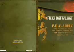 Steel Battalion - Microsoft Xbox - Manual