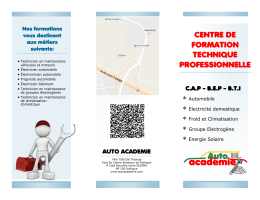 Brochure de Auto Académie