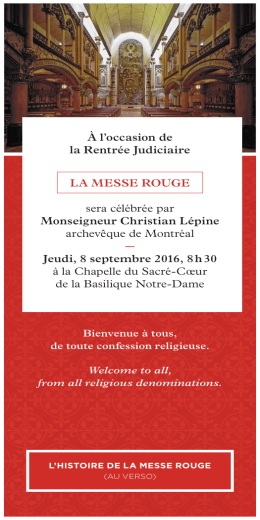 Messe Rouge - Barreau de Montréal