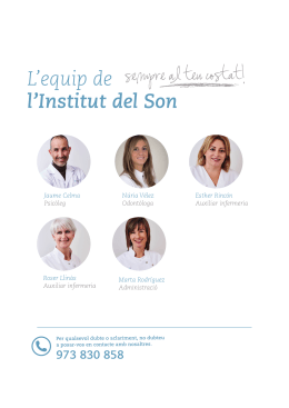 Qui som? - Institut del son