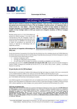 LDLC.com ouvre sa 20ème boutique à Aix en Provence