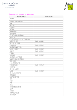 Liste des associations participantes