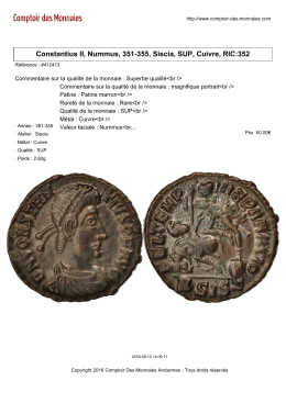 Constantius II, Nummus, 351-355, Siscia, SUP, Cuivre, RIC:352