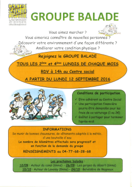 Affiche groupe balade - Centre socioculturel du Coteau