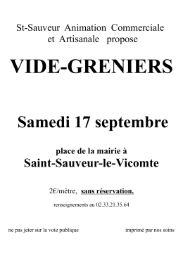 vide-greniers - Saint-Sauveur-le
