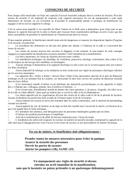 Consignes de sécurité - Mairie ville de Saint-Genis