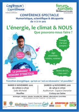 CONFÉRENCE-SPECTACLE Humoristique, scientifique
