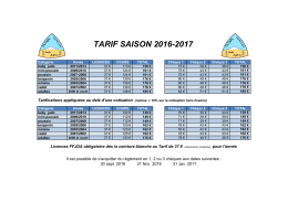 Tarifs 2016-2017 - TATAMI VULPILLIEN