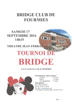 Page 1 BRIDGE CLUB DE FOURMIES SAMEDI 17 SEPTEMBRE