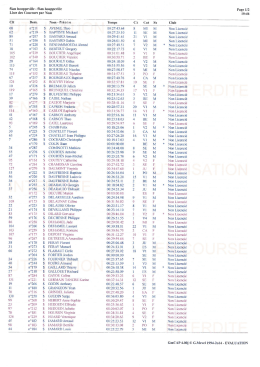 Résultats 5 km