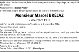 Monsieur Marcel BRÉLAZ