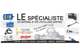 La gamme d`outillage évolue chez Alpha Karts