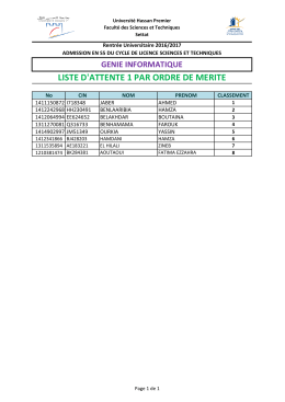 liste d`attente 1 par ordre de merite