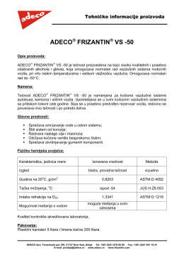 Frizantin VS -50 Tehnički list