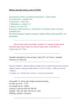 hlášení místního rozhlasu 13. 9. 2016
