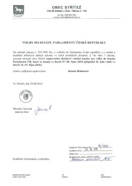 Page 1 OBEC STRITEZ 739 59 stř&iacute;tež u Čes. Tě&scaron;&iacute;na č. 118 tel./fax