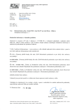 Dodatečn&eacute; informace č. 1