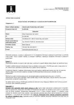Dodatečné informace č. 1