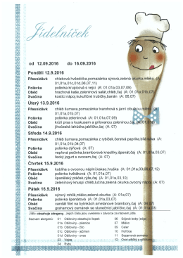 J&iacute;deln&iacute;ček na 12.9. - 16.9.2016