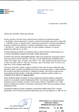 Page 1 = ČESKÝ + Krajská správa ČSÚ v ostravě mistAtIsTickY