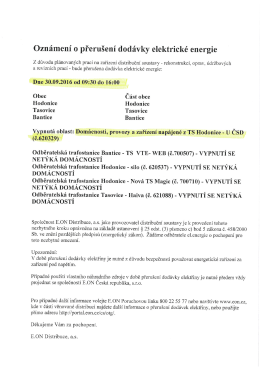 Dne 30. září 2016 od 9.30 do 16.00 hodin