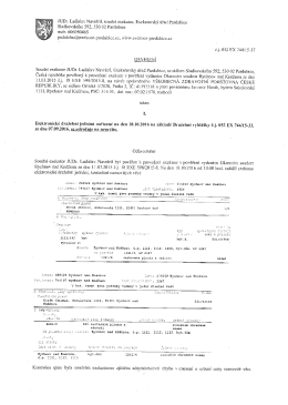 Usnesení o odročení dražebního jednání č.j. 052 EX 744/15-37