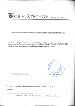 komise - Štěchov