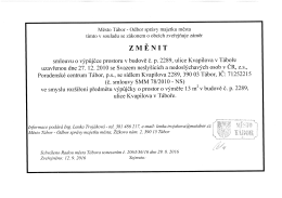 Změna smlouvy o výpůjčce č. SMM 78/2010 - NS