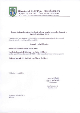 Jmenování zapisovatelů OVK