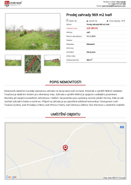 Prodej zahrady 969 m2 Ivaň