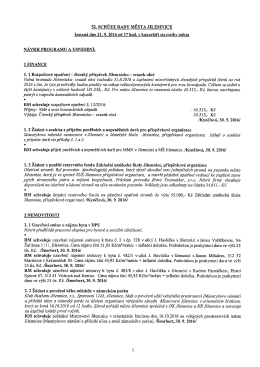 N&aacute;vrh programu 52. schůze RM