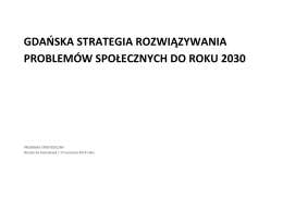 Projekt dokumentu Gdańskiej Strategii Rozwiązywania Problemów