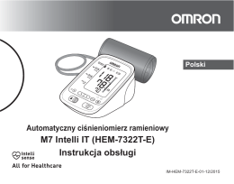 M7 Intelli IT (HEM-7322T-E) Instrukcja obsługi