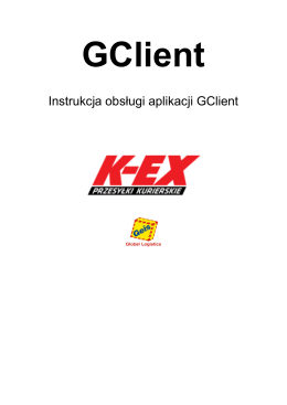 Instrukcja obsługi aplikacji GClient - K-EX