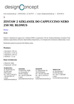 zestaw 2 szklanek do cappuccino nero 250 ml