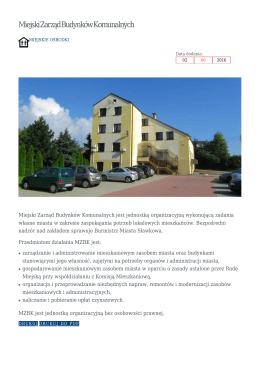 Portal miasta Sławków - Miejski Zarząd Budynków Komunalnych