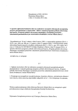 Treść zarządzenia