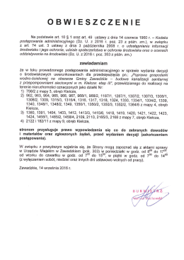 Obwieszczenie z dnia 14 września 2016 r