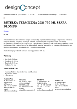 butelka termiczna 2go 750 ml szara blomus