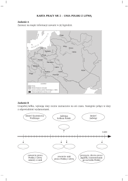 karta pracy nr 2 – unia polski z litwą