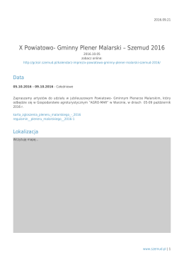 X Powiatowo- Gminny Plener Malarski – Szemud 2016